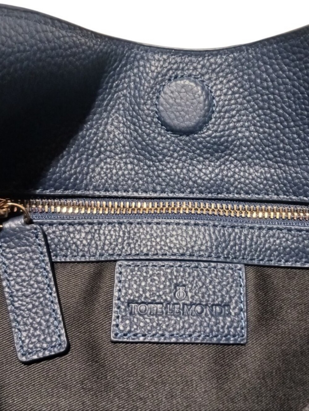Tote Le Monde Florence Slouch Pebbled Leather Bag - Picture 11 of 15